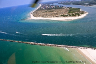 Sand build up in the Ponce Inlet