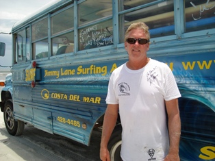 Surf instructor Jimmy Lane