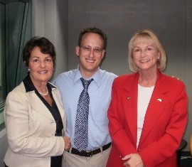 Suzanne Kosmas with Sandy Adams and Mark Simpson